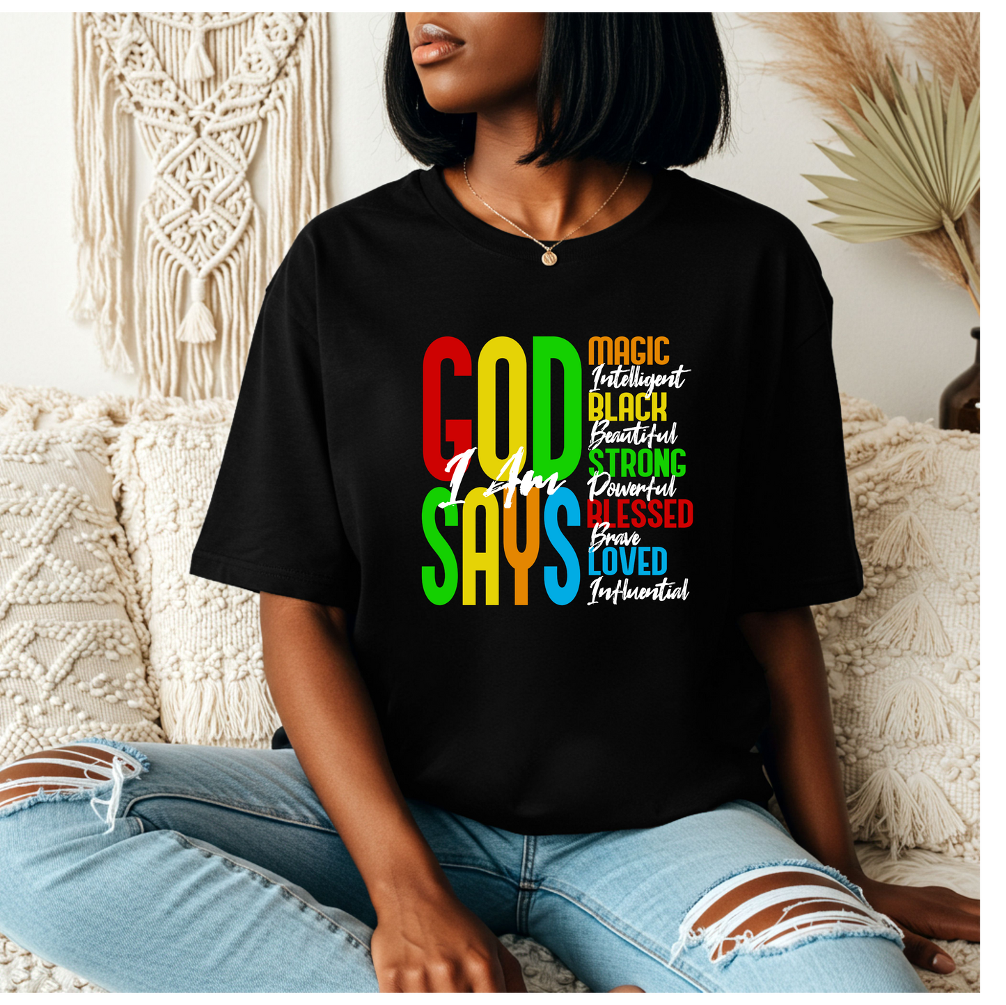 SHORT SLEEVE T-SHIRT GOD SAY I AM